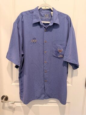Bamboo Cay Opolo
Vineyards Embroidered Wine
Glass Camp Shirt Size XL